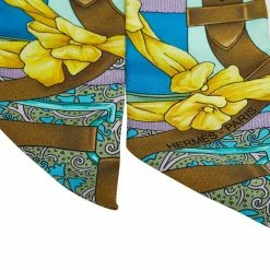Hermes Hermès Multicolor Grand Manege Fleuri Silk Twilly For Women 9 Hermes Hermès Multicolor Grand Manege Fleuri Silk Twilly For Women -Deals Hermes Store luxury women hermes used accessories p501529 004