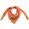 Hermes Orange Silk Printed Square Scarf For Women