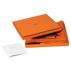Hermes Orange Christophe Colomb Découvre L'Amerique Silk Square Scarf For Women -Deals Hermes Store luxury women hermes used accessories p507799 001