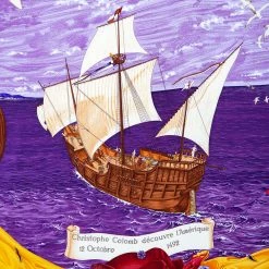 Hermes Orange Christophe Colomb Découvre L'Amerique Silk Square Scarf For Women -Deals Hermes Store luxury women hermes used accessories p507799 004