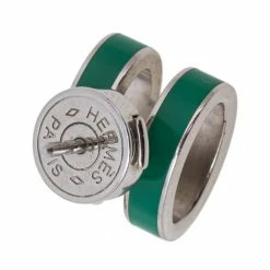 Hermes Pop H Palladium Plated Green Lacquer Stud Earrings For Women 12 Hermes Pop H Palladium Plated Green Lacquer Stud Earrings For Women -Deals Hermes Store luxury women hermes used accessories p508314 003