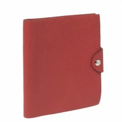 Hermes Red Togo Leather Ulysse PM Agenda Cover For Women -Deals Hermes Store luxury women hermes used accessories p515257 007
