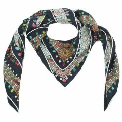 Hermes Multicolor Parures Des Maharajas Silk Square Scarf For Women