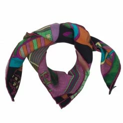 Hermes Multicolor Pour Sortir Silk Square Scarf For Women