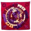 Hermes Hermès Purple Tours De Cles Silk Scarf For Women -Deals Hermes Store luxury women hermes used accessories p519080 001