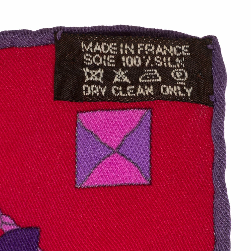 Hermes Hermès Purple Tours De Cles Silk Scarf For Women 7 Hermes Hermès Purple Tours De Cles Silk Scarf For Women - Image 5