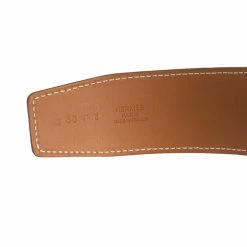 Hermes Blanc/Gold Epsom And Swift Leather Reversible Constance Belt 80 CM For Women -Deals Hermes Store luxury women hermes used accessories p519429 004