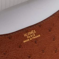 Hermes Brown Ostrich Leather Agenda/Notebook Cover For Women -Deals Hermes Store luxury women hermes used accessories p520551 003