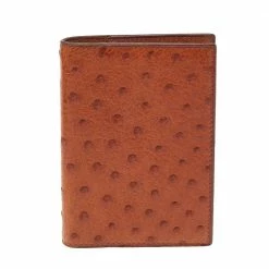 Hermes Brown Ostrich Leather Agenda/Notebook Cover For Women