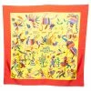 Hermes Hermès Yellow & Red Din Tini Ya Zue Silk Scarf For Women -Deals Hermes Store luxury women hermes used accessories p521557 007