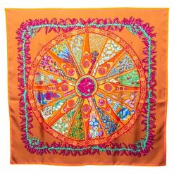 Hermes Hermès Multicolor Aux Pays Des Epices Silk Scarf For Women