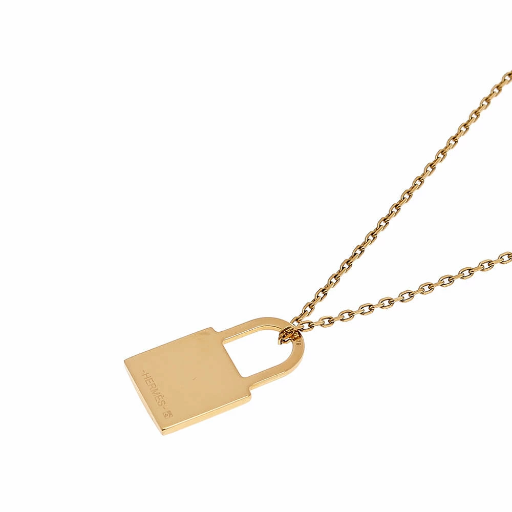 Hermes Hermès Orange Swift Leather Small O'Kelly Pendant Necklace For Women 5 Hermes Hermès Orange Swift Leather Small O'Kelly Pendant Necklace For Women - Image 3