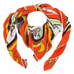 Hermes Multicolor Cashmere And Silk Blend Sequences Shawl For Women