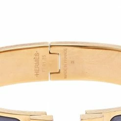 Hermes Clic H Gold Plate Lavender Enamel Cuff Bracelet PM For Women 16 Hermes Clic H Gold Plate Lavender Enamel Cuff Bracelet PM For Women -Deals Hermes Store luxury women hermes used accessories p529183 007