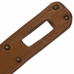 Hermes Hermès Red Kelly Double Tour Leather Gold Plated Bracelet For Women -Deals Hermes Store luxury women hermes used accessories p53100 006