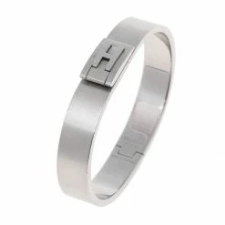 Hermes Palladium Plated Jet Bracelet For Women -Deals Hermes Store luxury women hermes used accessories p536848 006