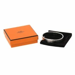 Hermes Palladium Plated Jet Bracelet For Women -Deals Hermes Store luxury women hermes used accessories p536848 008