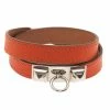 Hermes Rivale Double Tour Orange Bracelet M For Women -Deals Hermes Store luxury women hermes used accessories p5415 001