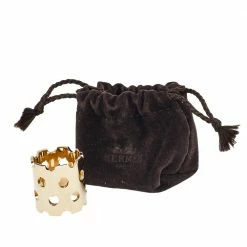 Hermes Hermès Permabrass Perfore Scarf Ring For Women -Deals Hermes Store luxury women hermes used accessories p542301 001