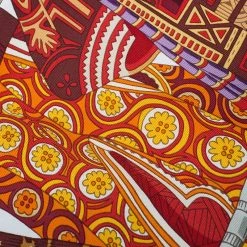 Hermes Multicolor Silk Voyage En Etoffes Square Scarf For Women -Deals Hermes Store luxury women hermes used accessories p54244 004