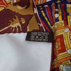 Hermes Multicolor Silk Voyage En Etoffes Square Scarf For Women -Deals Hermes Store luxury women hermes used accessories p54244 005