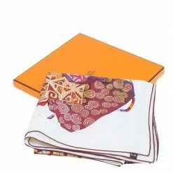 Hermes Multicolor Silk Voyage En Etoffes Square Scarf For Women -Deals Hermes Store luxury women hermes used accessories p54244 006