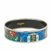 Hermes Hermès Multicolor Cachemire De Tamara Enamel Palladium Plated Bangle Bracelet For Women -Deals Hermes Store luxury women hermes used accessories p542751 002
