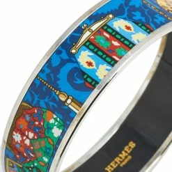 Hermes Hermès Multicolor Cachemire De Tamara Enamel Palladium Plated Bangle Bracelet For Women 11 Hermes Hermès Multicolor Cachemire De Tamara Enamel Palladium Plated Bangle Bracelet For Women -Deals Hermes Store luxury women hermes used accessories p542751 007