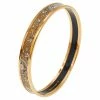 Hermes Hermès Gold Printed Enamel Gold Plated Bangle Bracelet For Women 1 Hermes Hermès Gold Printed Enamel Gold Plated Bangle Bracelet For Women -Deals Hermes Store luxury women hermes used accessories p543610 005