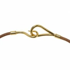 Hermes Hermès Pegasus Gold Plated Cadena Pendant Necklace For Women -Deals Hermes Store luxury women hermes used accessories p54429 004