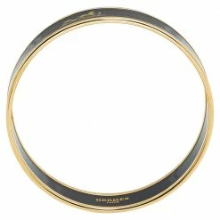 Hermes Hermès Caleche Black Enamel Gold Plated Bangle Bracelet For Women -Deals Hermes Store luxury women hermes used accessories p551583 006