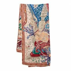 Hermes Hermés Multicolor Cavaliers Du Caucase Cashmere & Silk Scarf For Women