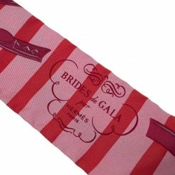 Hermes Pink Silk Brides De Gala Twilly Scarf For Women -Deals Hermes Store luxury women hermes used accessories p55206 003