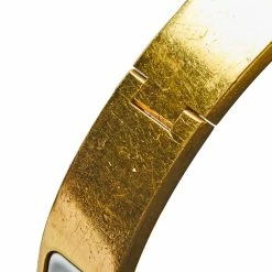 Hermes Clic H Gold Plated White Enamel Cuff Bracelet For Women -Deals Hermes Store luxury women hermes used accessories p554889 007