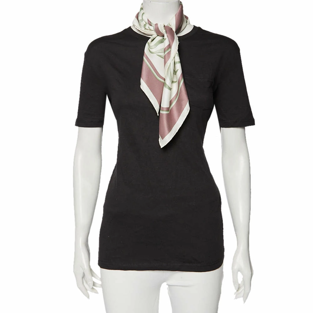 Hermes Hermès Pale Green & Mauve Le Tigre Royal Silk Scarf For Women 4 Hermes Hermès Pale Green & Mauve Le Tigre Royal Silk Scarf For Women - Image 2