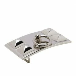 Hermes Herme`s Blue Collier De Chien Leather Strap Buckle Belt 85 CM For Women -Deals Hermes Store luxury women hermes used accessories p560970 006