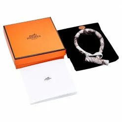 Hermes Hermès Grey Petit H Silk Bracelet For Women 17 Hermes Hermès Grey Petit H Silk Bracelet For Women -Deals Hermes Store luxury women hermes used accessories p562319 009