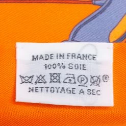 Hermes Hermès Orange Le Grand Prix Du Faubourg Silk Maxi Twilly For Women -Deals Hermes Store luxury women hermes used accessories p565224 005