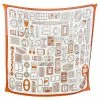 Hermes Hermés Cream Carre En Boucles Print Cashmere And Silk Shawl For Women -Deals Hermes Store luxury women hermes used accessories p566018 002