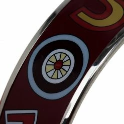 Hermes Wide Multicolor Printed Enamel Bangle Bracelet For Women -Deals Hermes Store luxury women hermes used accessories p56792 005