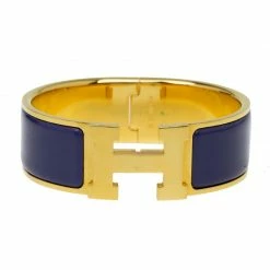 Hermes Clic Clac H Wide Purple Enamel Gold-Plated Bracelet For Women 11 Hermes Clic Clac H Wide Purple Enamel Gold-Plated Bracelet For Women -Deals Hermes Store luxury women hermes used accessories p56836 003