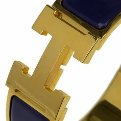 Hermes Clic Clac H Wide Purple Enamel Gold-Plated Bracelet For Women 13 Hermes Clic Clac H Wide Purple Enamel Gold-Plated Bracelet For Women -Deals Hermes Store luxury women hermes used accessories p56836 005