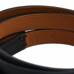 Hermes Hermès Black Leather Gold Plated Hapi 4 Quad Tour Bracelet M For Women -Deals Hermes Store luxury women hermes used accessories p570686 003