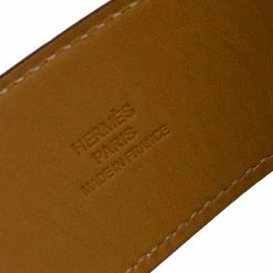 Hermes Extreme Brown Leather Gold Plated Bracelet For Women -Deals Hermes Store luxury women hermes used accessories p57084 006