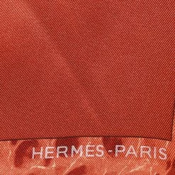 Hermes Orange Chaines & Gourmettes Printed Silk Square Scarf For Women -Deals Hermes Store luxury women hermes used accessories p575552 006