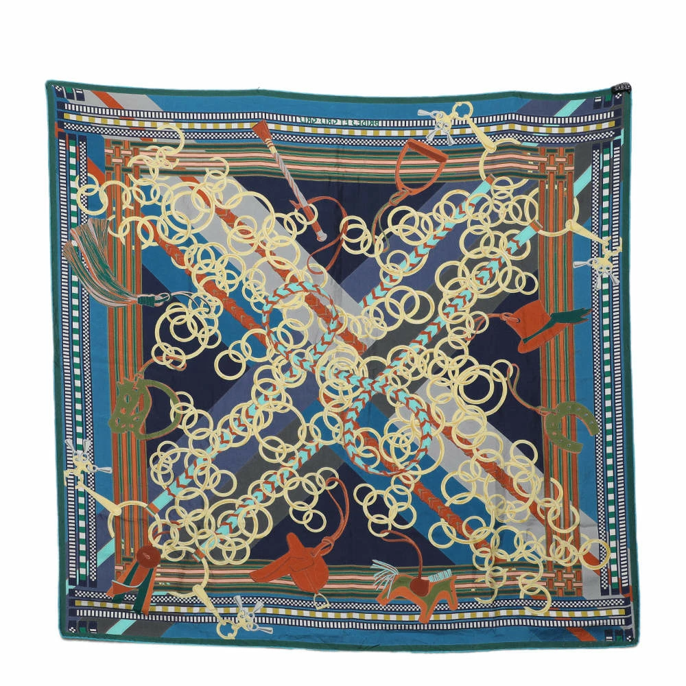 Hermes Hermès Multicolor Brides Et Gris-Gris Silk Square Scarf For Women 5 Hermes Hermès Multicolor Brides Et Gris-Gris Silk Square Scarf For Women - Image 3