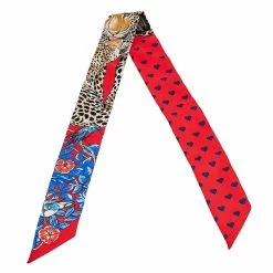 Hermes Multicolor Jungle Love Love Silk Twilly For Women