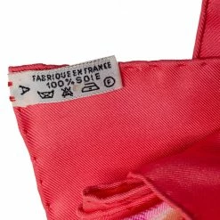 Hermes Pink Printed Tropiques Silk Scarf For Women -Deals Hermes Store luxury women hermes used accessories p581635 007