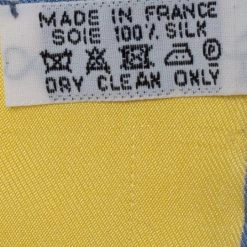 Hermes Hermès Yellow Chemins De Corail Silk Scarf For Women -Deals Hermes Store luxury women hermes used accessories p582634 005