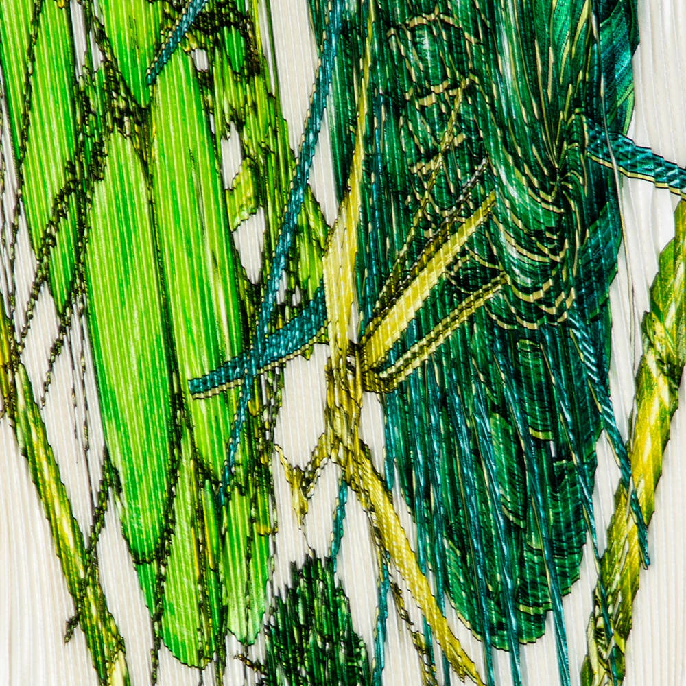 Hermes Hermés Cream Jardin Creole Printed Silk Plisse Scarf For Women 5 Hermes Hermés Cream Jardin Creole Printed Silk Plisse Scarf For Women - Image 3